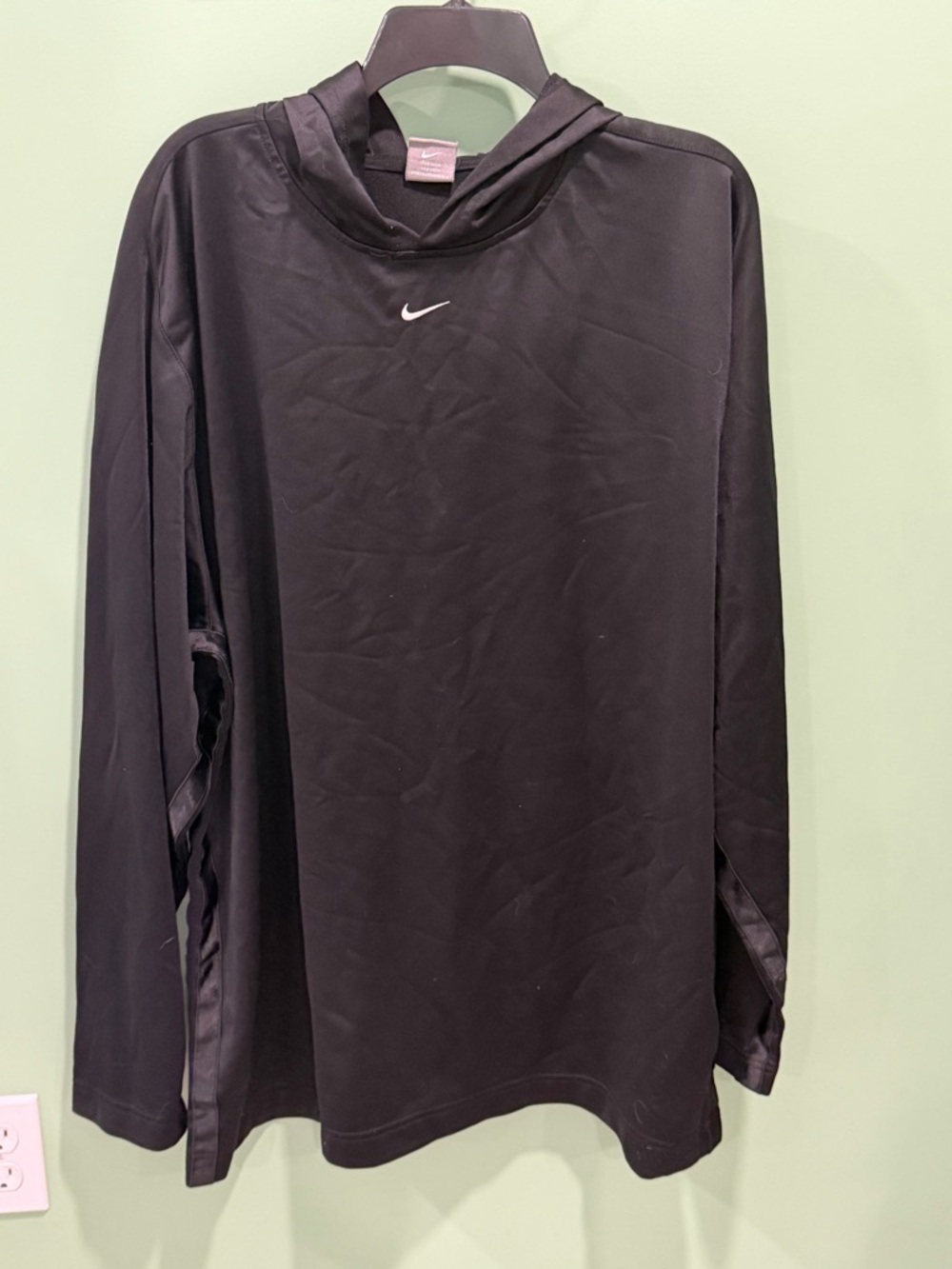 Nike Black Hoodie with White Swoosh Logo
